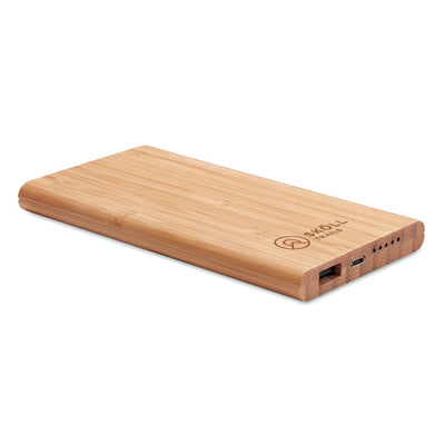 Wireless power bank in bamboo