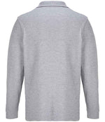 SOL'S Unisex Pacific Long Sleeve Piqué Polo Shirt Grey Marl