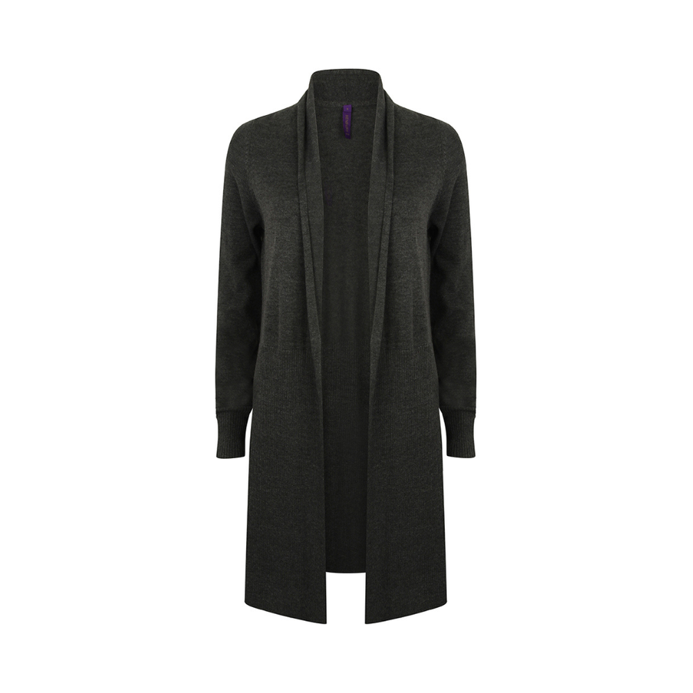 Henbury Ladies Longline Open Cardigan