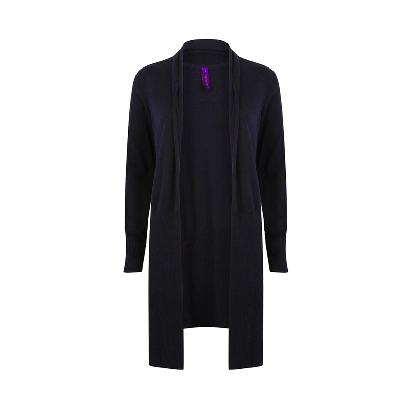 Henbury Ladies Longline Open Cardigan