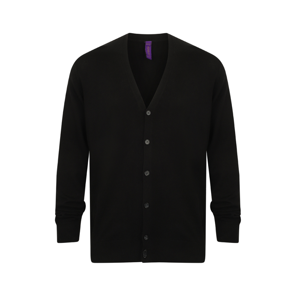 Henbury Lightweight Cotton Acrylic V Neck Cardigan