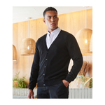 Henbury Lightweight Cotton Acrylic V Neck Cardigan