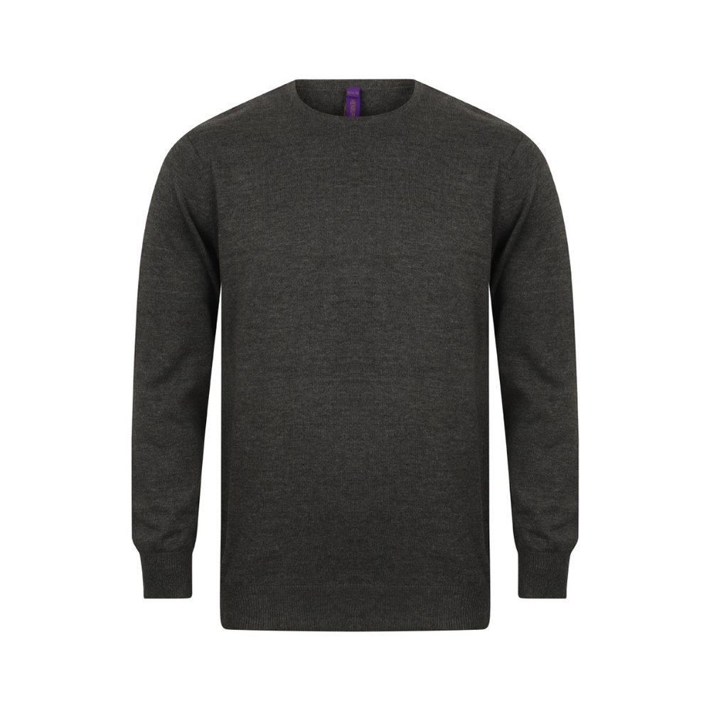 Henbury Lightweight Cotton Acrylic Crew Neck Sweater