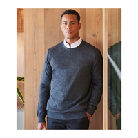 Henbury Lightweight Cotton Acrylic Crew Neck Sweater