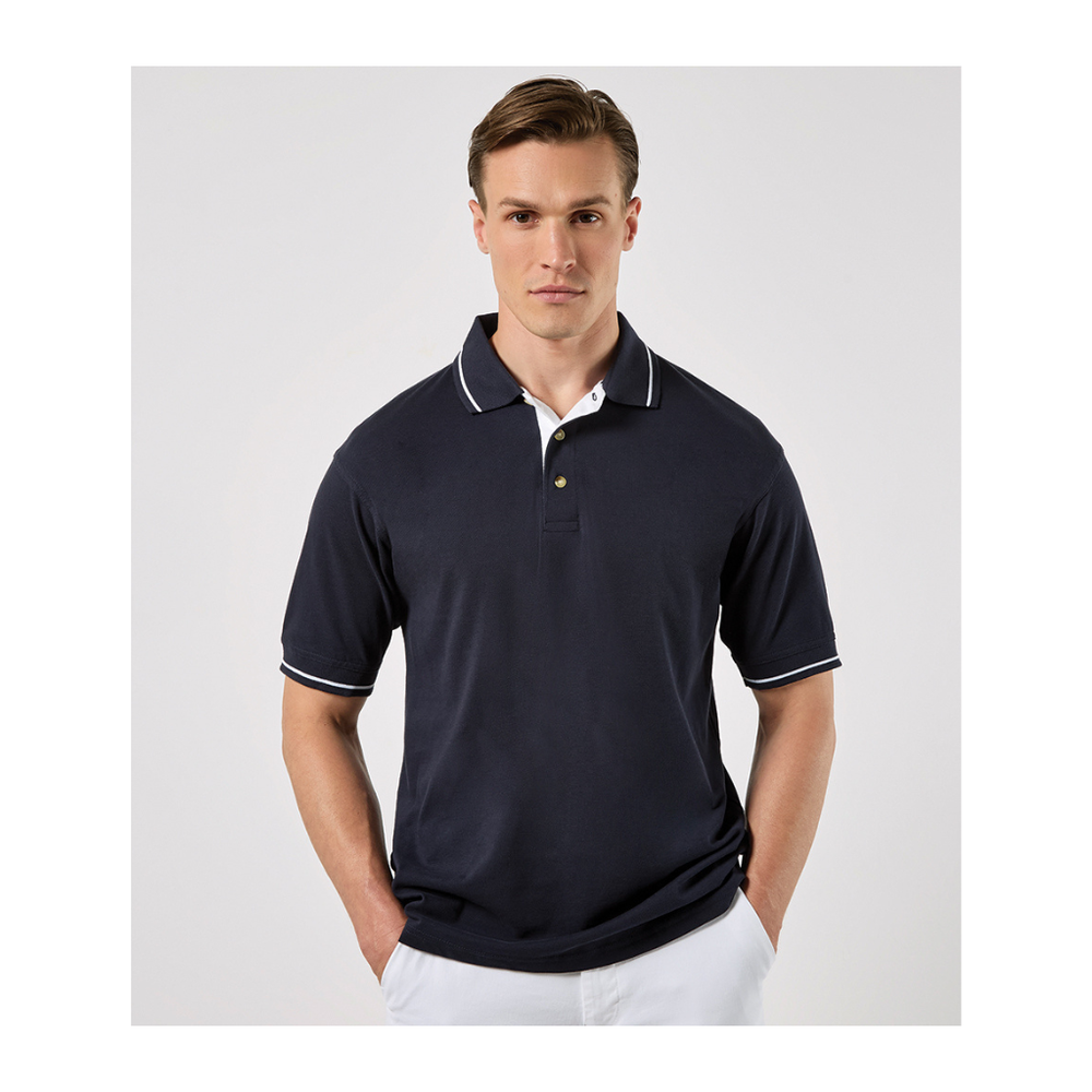Kustom Kit St Mellion Tipped Cotton Piqué Polo Shirt