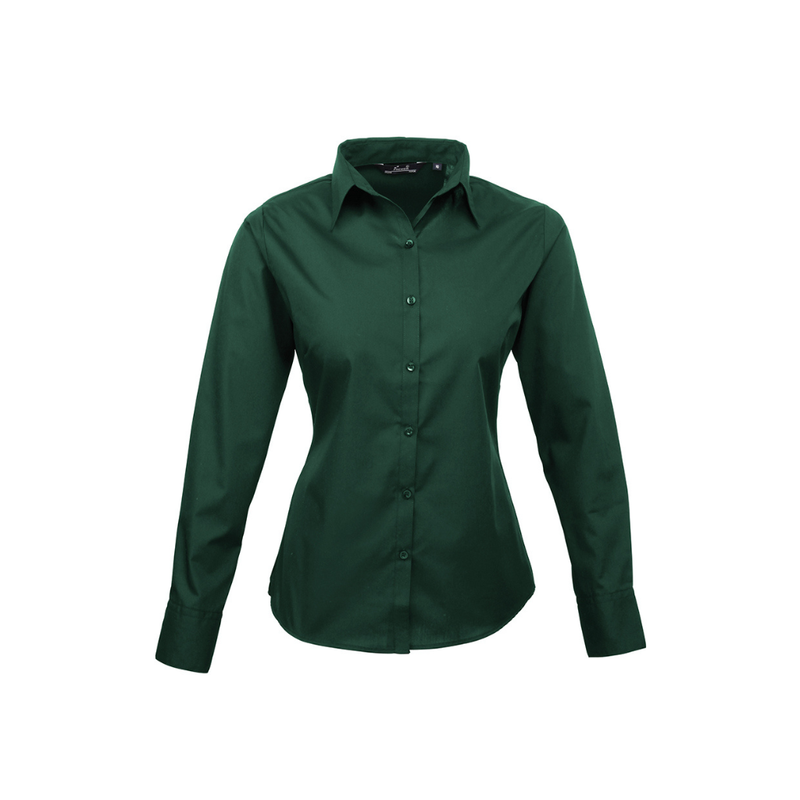 Premier Ladies Long Sleeve Poplin Blouse