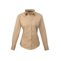 Premier Ladies Long Sleeve Poplin Blouse