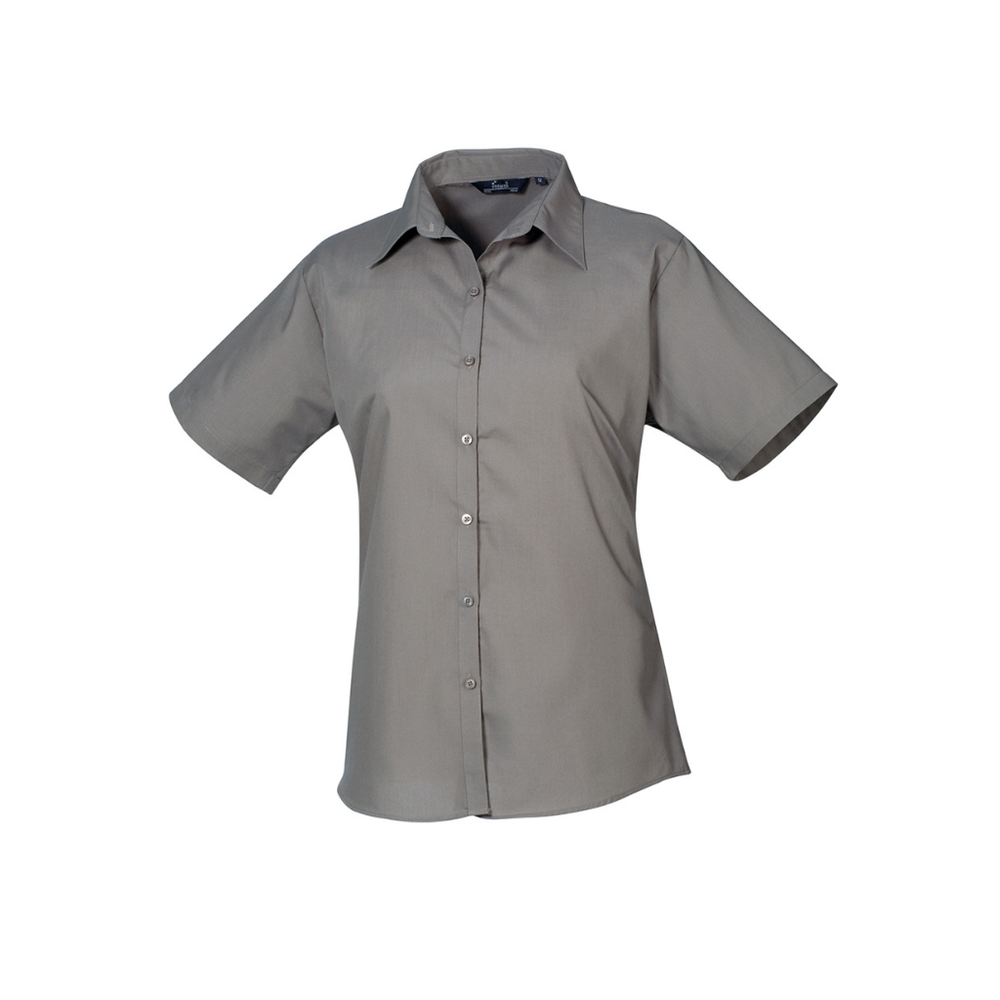 Premier Ladies Short Sleeve Poplin Blouse