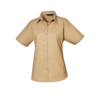 Premier Ladies Short Sleeve Poplin Blouse