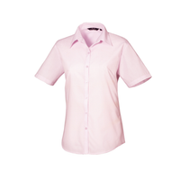 Premier Ladies Short Sleeve Poplin Blouse