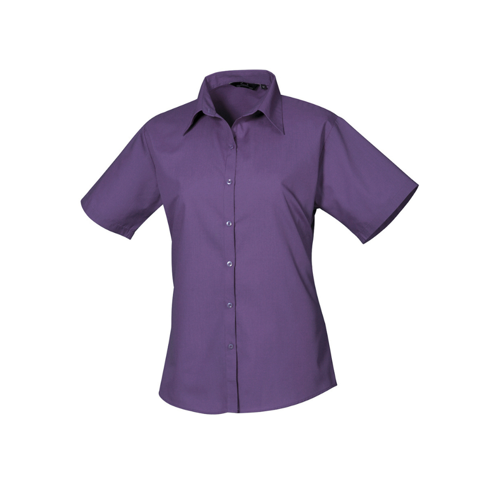 Premier Ladies Short Sleeve Poplin Blouse