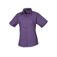 Premier Ladies Short Sleeve Poplin Blouse