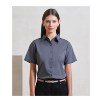 Premier Ladies Short Sleeve Poplin Blouse
