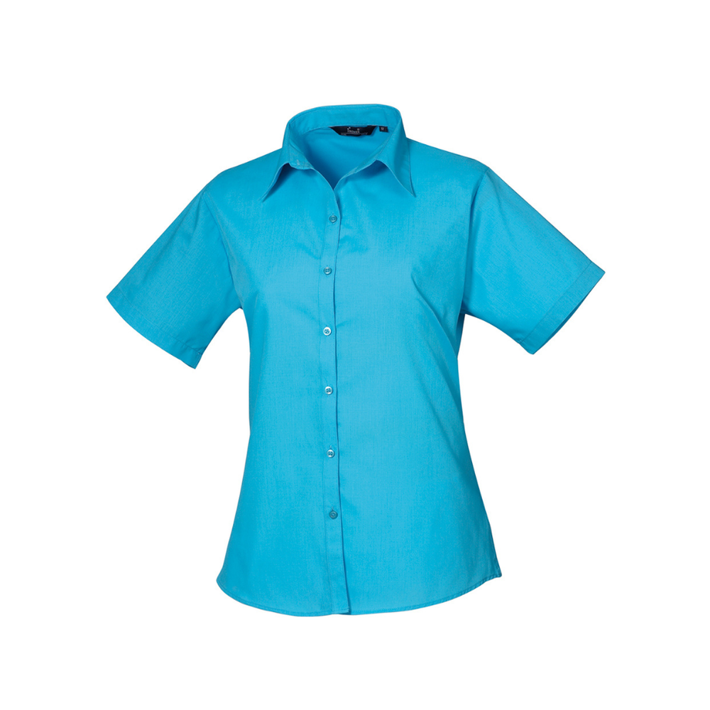 Premier Ladies Short Sleeve Poplin Blouse