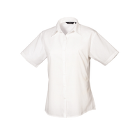 Premier Ladies Short Sleeve Poplin Blouse