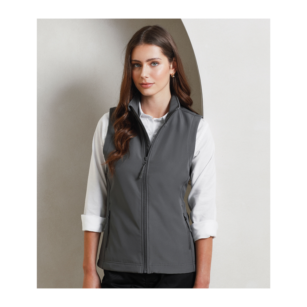 Premier Ladies Windchecker® Recycled Printable Soft Shell Gilet
