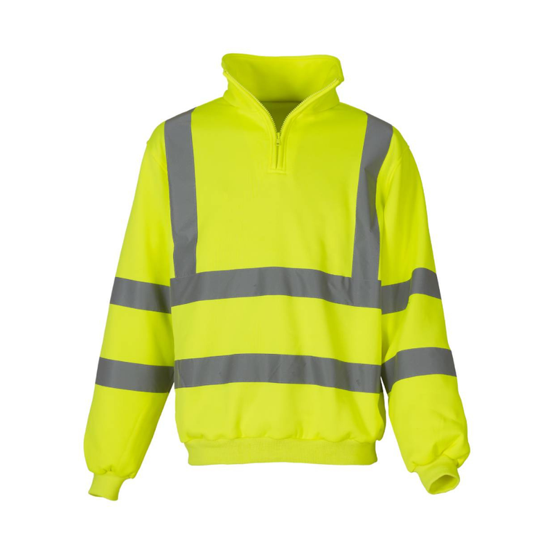 Yoko Hi-Vis Zip Neck Sweatshirt