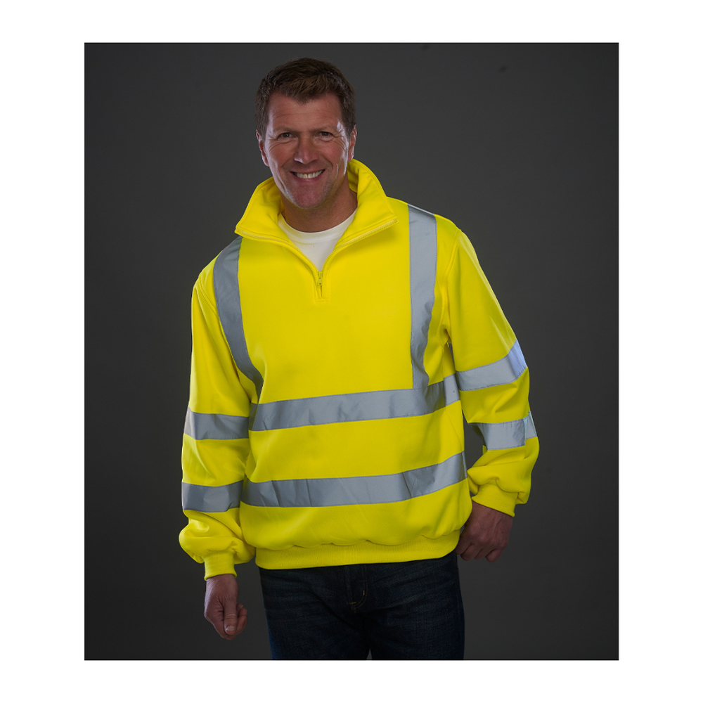 Yoko Hi-Vis Zip Neck Sweatshirt