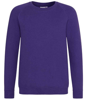 AWDis Academy Kids Raglan Sweatshirt Purple