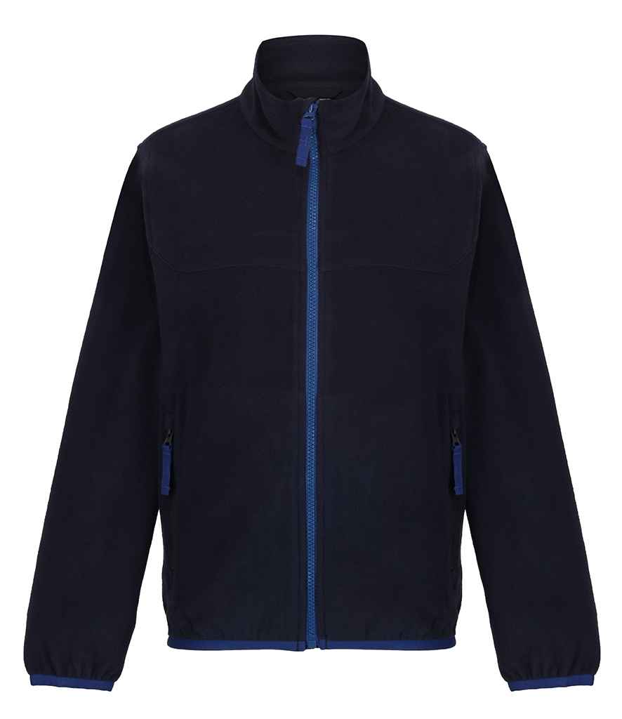 Regatta Kids Full Zip Micro Fleece Jacket Navy/New Royal Blue