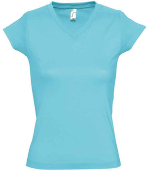 SOL'S Ladies Moon V Neck T-Shirt Atoll Blue