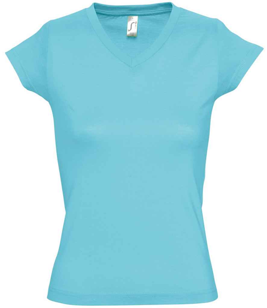 SOL'S Ladies Moon V Neck T-Shirt Atoll Blue