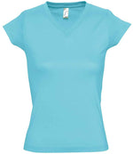 SOL'S Ladies Moon V Neck T-Shirt Atoll Blue