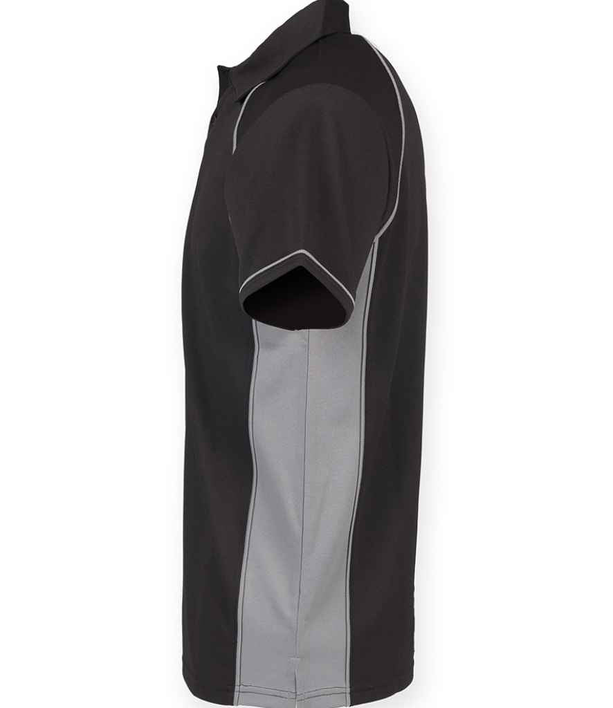 Finden + Hales Performance Piped Polo Shirt Black/Grey