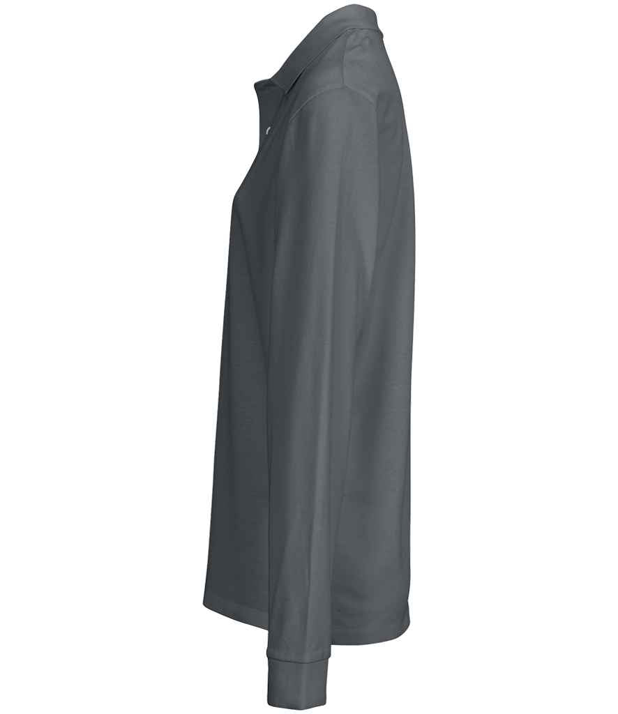 SOL'S Unisex Pacific Long Sleeve Piqué Polo Shirt Mouse Grey