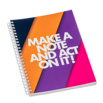 A5 Notepad with Wrapover Front Cover White