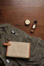 Branded VINGA Bosler GRS recycled canvas toiletry bag