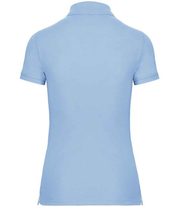 WK Designed to Work Ladies Anti-Bacterial Piqué Polo Shirt Sky Blue