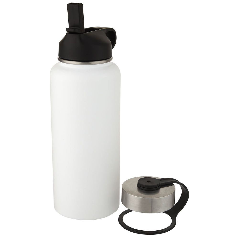 Branded Supra 1 L copper vacuum insulated sport bottle with 2 lids