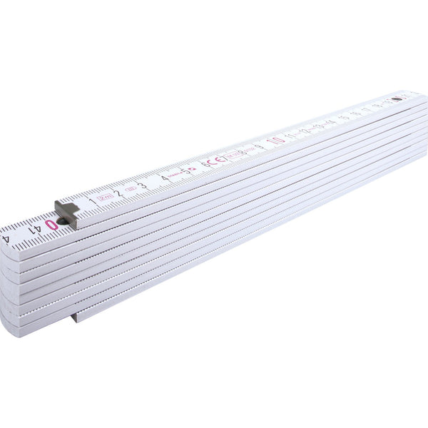Branded Nizels 2m foldable ruler (white)