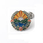 Soft Enamel Pin Badge in Silver - 35mm