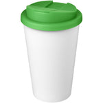 Branded Americano® Eco 350 ml recycled tumbler with spill-proof lid
