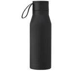 Ljungan 500 ml copper vacuum insulated stainless steel bottle with PU leather strap and lid