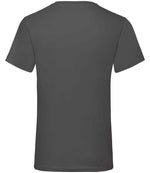 Fruit of the Loom V Neck Value T-Shirt Light Graphite