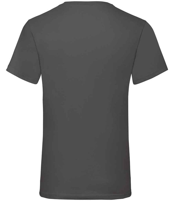 Fruit of the Loom V Neck Value T-Shirt Light Graphite