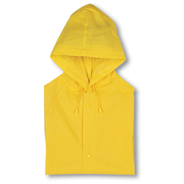 Branded PVC raincoat with hood
