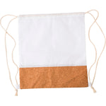 Branded Aumit RPET and cork drawstring backpack