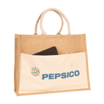 Branded Bromley Pocket Jute Bag