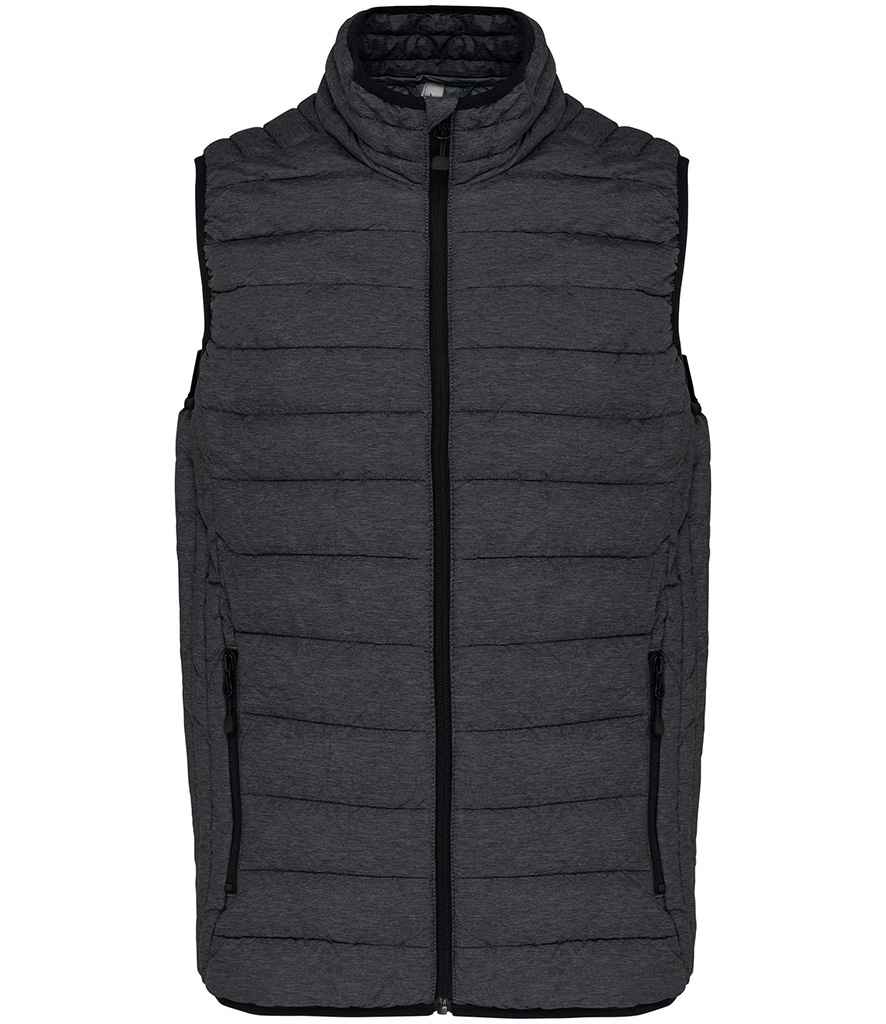 Kariban Lightweight Padded Bodywarmer Marl Dark Grey