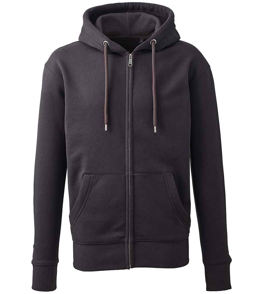 Anthem Organic Full Zip Hoodie Charcoal