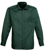 Premier Long Sleeve Poplin Shirt Bottle Green