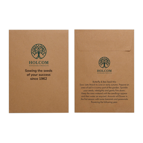 Seed Pack in Kraft Paper Envelope Butterfly & Bee Mix