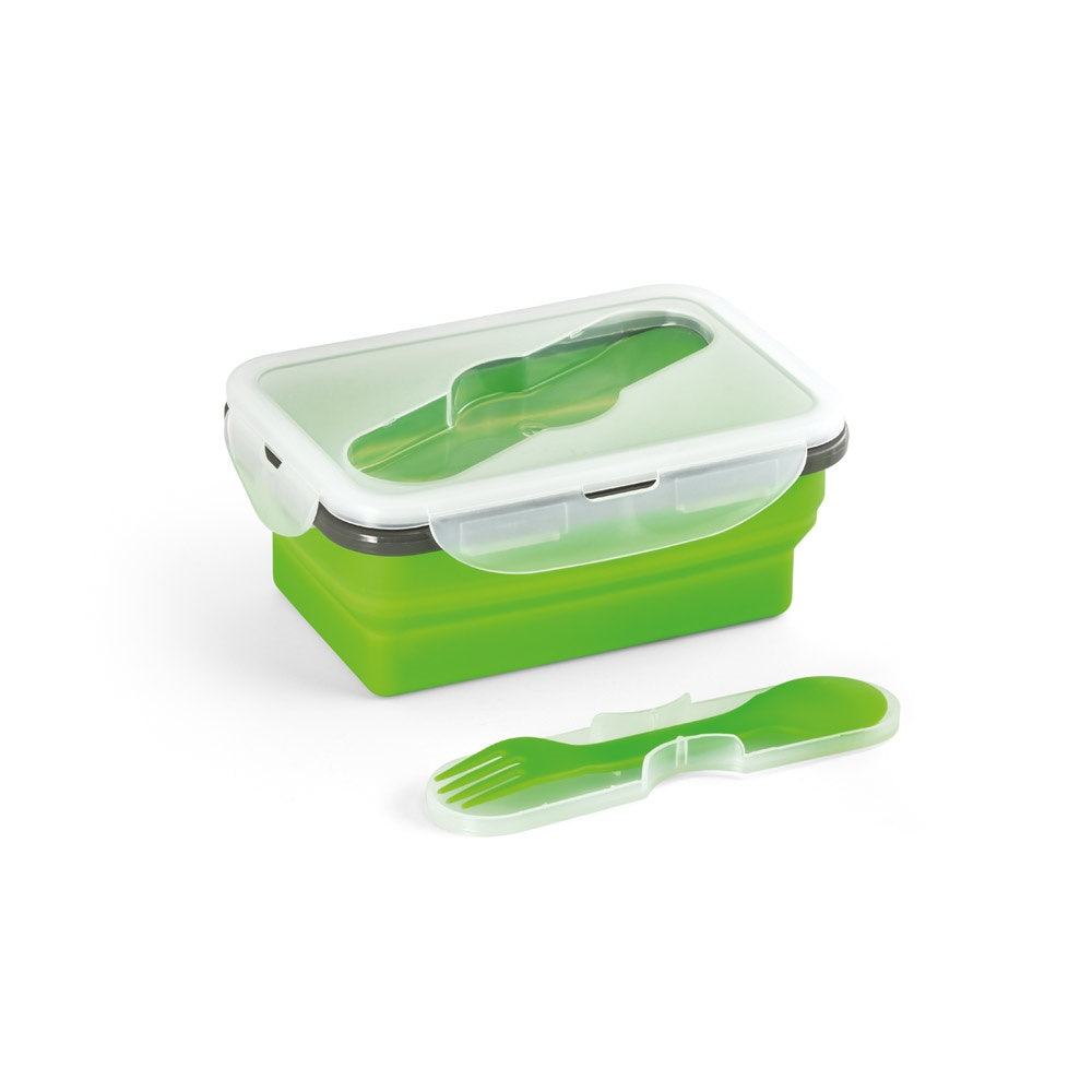 SAFFRON. Lunch Box. Retractable hermetic box in silicone and PP 640 mL