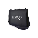 Hutton Black Polyester Satchel Conference Bag With Trim + Pocket