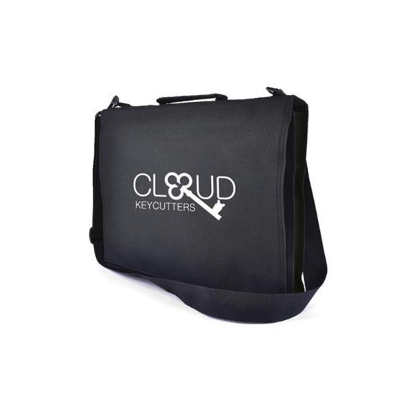 Hutton Black Polyester Satchel Conference Bag With Trim + Pocket