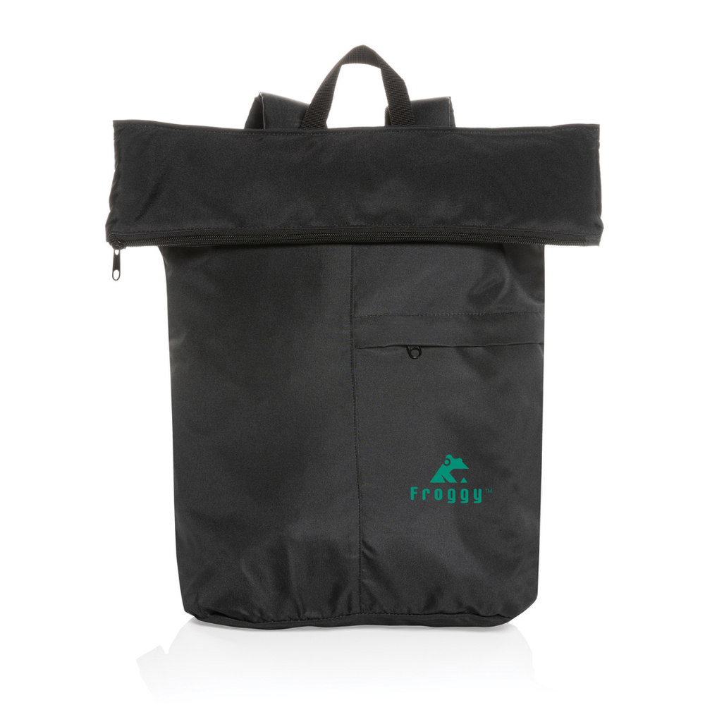 Dillon AWARE™ RPET lightweight foldable backpack Black